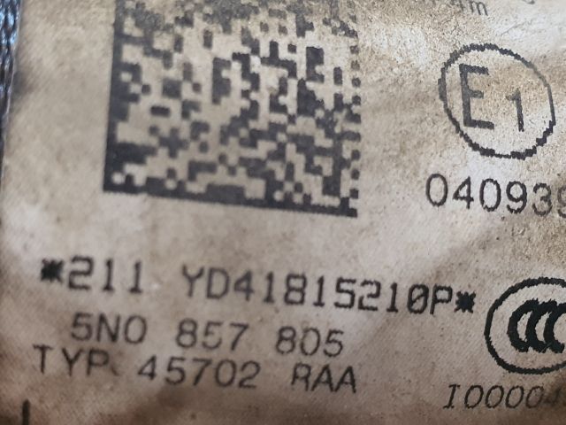 bontott VW TIGUAN Bal hátsó Biztonsági Öv