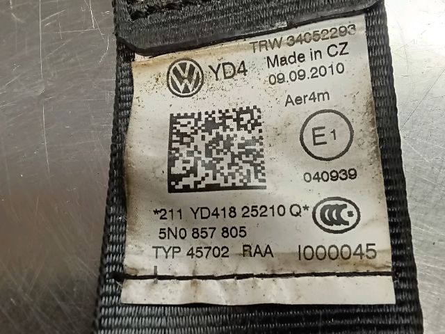 bontott VW TIGUAN Bal hátsó Biztonsági Öv