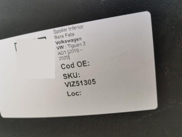 bontott VW TIGUAN Első Lökhárító Légterelő