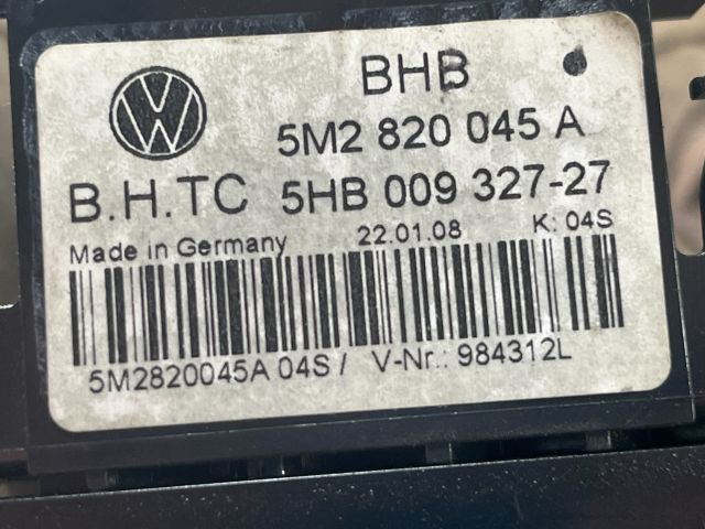 bontott VW TIGUAN Fűtéskapcsoló (digit klímás)