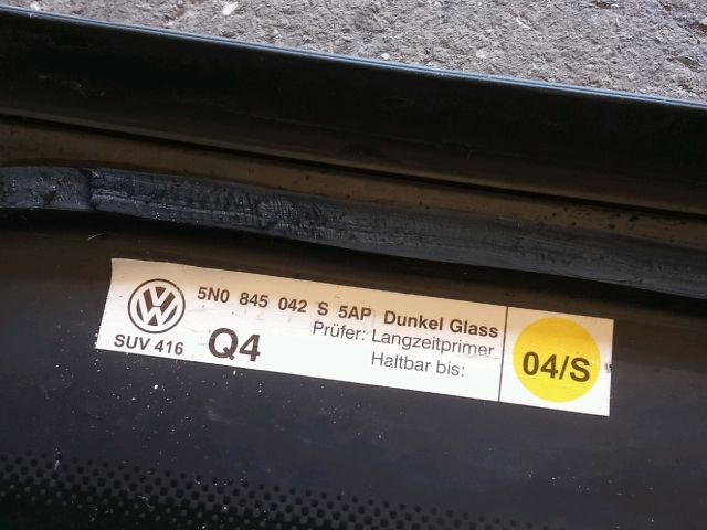 bontott VW TIGUAN Jobb C Oszlop Oldalablak Üveg