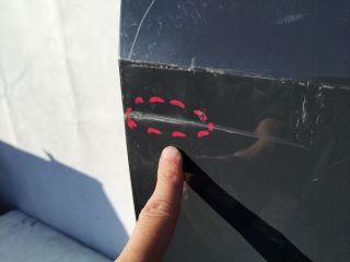 bontott VW TIGUAN Jobb első Ajtó (Üres lemez)