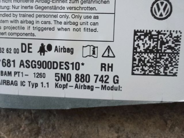 bontott VW TIGUAN Jobb első Függöny Légzsák