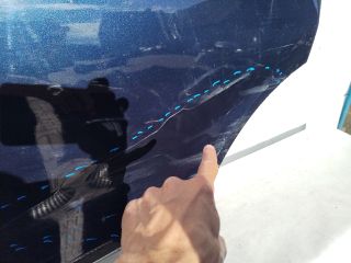 bontott VW TOUAREG Bal hátsó Ajtó (Üres lemez)