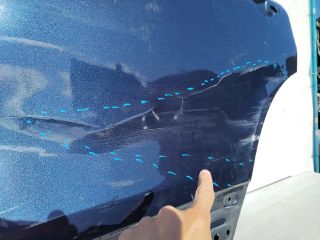 bontott VW TOUAREG Bal hátsó Ajtó (Üres lemez)