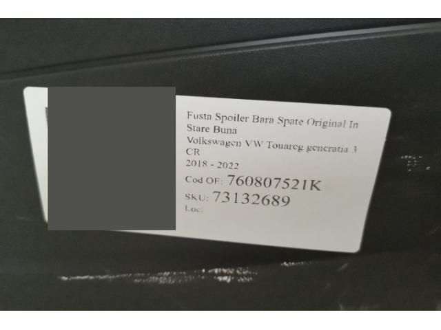 bontott VW TOUAREG Hátsó Lökhárító Alsó (Műanyag)