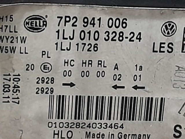 bontott VW TOUAREG Jobb Fényszóró