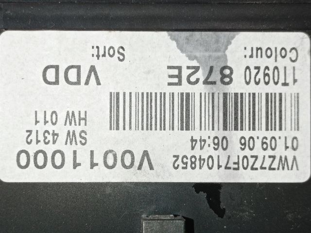 bontott VW TOURAN Kilométeróra