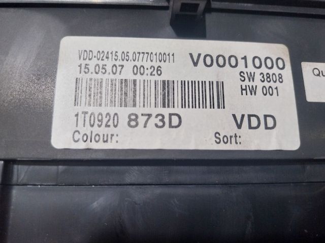 bontott VW TOURAN Kilométeróra