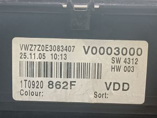 bontott VW TOURAN Kilométeróra