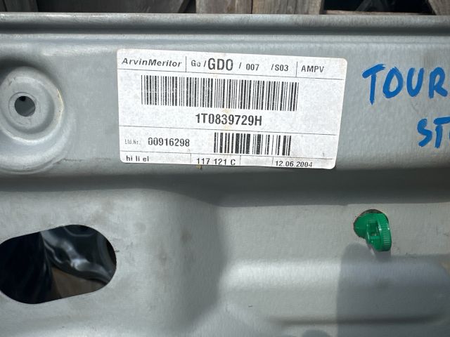 bontott VW TOURAN Bal hátsó Ablakemelő Szerkezet (Elektromos)