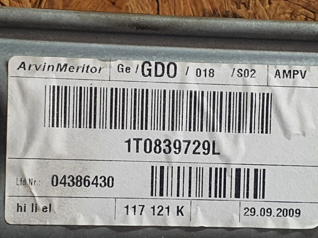 bontott VW TOURAN Bal hátsó Ablakemelő Szerkezet (Elektromos)