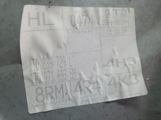 bontott VW TOURAN Bal hátsó Ablakemelő Szerkezet (Elektromos)