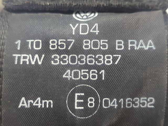 bontott VW TOURAN Bal hátsó Biztonsági Öv