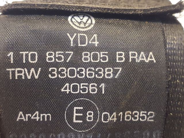 bontott VW TOURAN Bal hátsó Biztonsági Öv