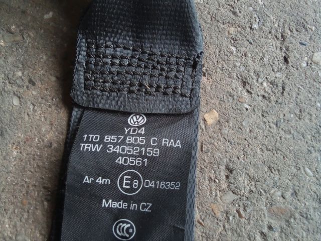 bontott VW TOURAN Bal hátsó Biztonsági Öv