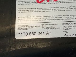 bontott VW TOURAN Bal Oldallégzsák