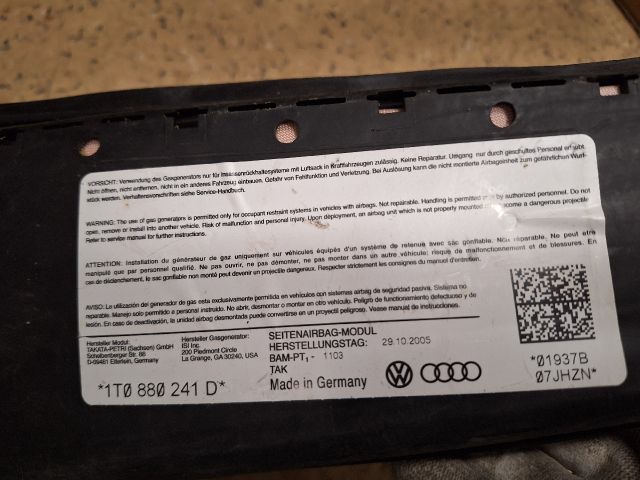 bontott VW TOURAN Bal Oldallégzsák