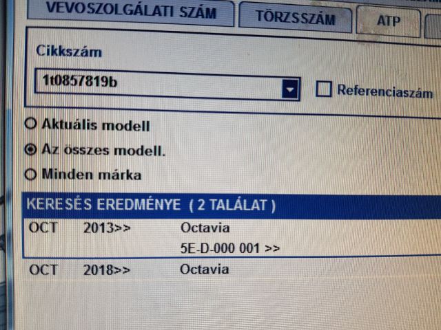 bontott VW TOURAN Biztonsági Öv Magasság Állító