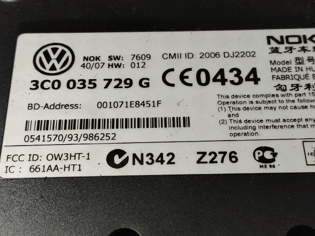 bontott VW TOURAN Bluetooth Elektronika