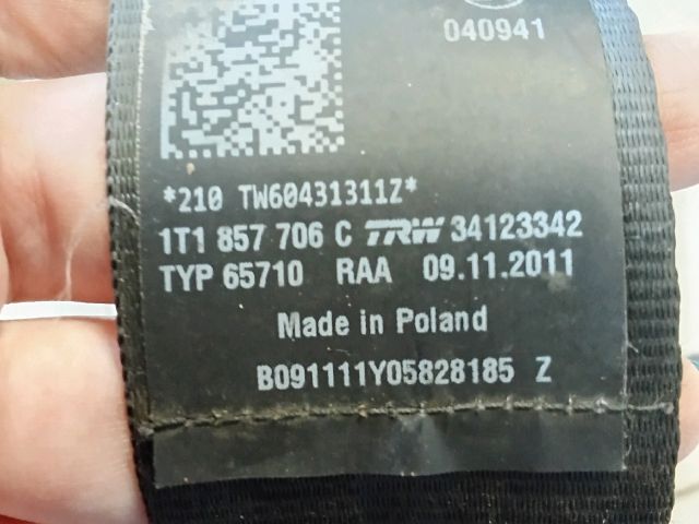 bontott VW TOURAN Első Biztonsági Öv Pár (Feszítővel)