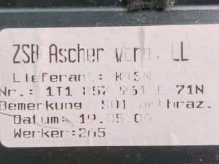 bontott VW TOURAN Első Hamutartó