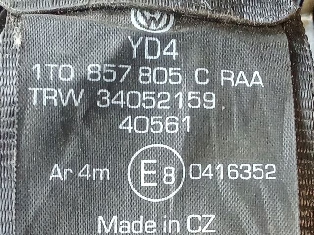 bontott VW TOURAN Hátsó Biztonsági Öv Szett