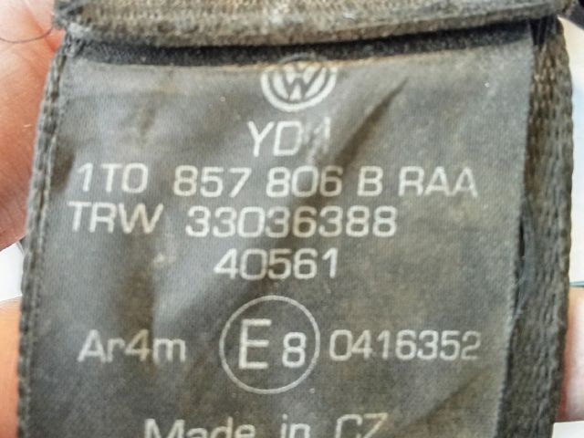 bontott VW TOURAN Hátsó Biztonsági Öv Szett