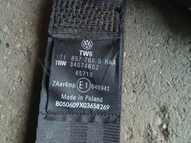 bontott VW TOURAN Jobb első Biztonsági Öv