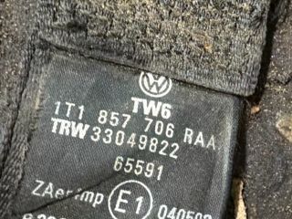 bontott VW TOURAN Jobb első Biztonsági Öv