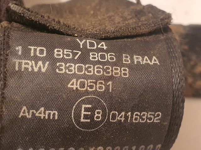 bontott VW TOURAN Jobb hátsó Biztonsági Öv