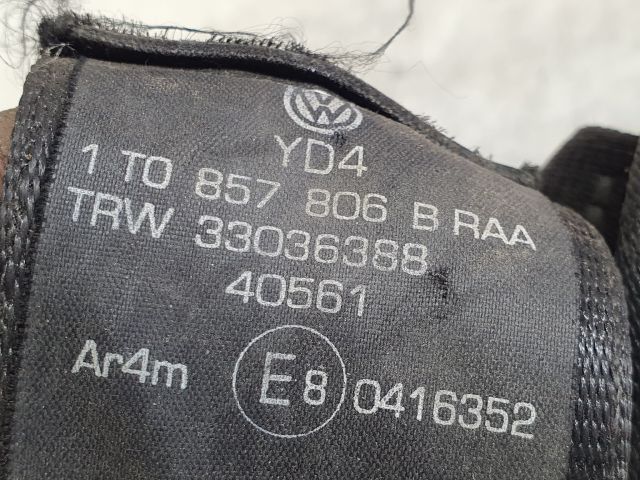 bontott VW TOURAN Jobb hátsó Biztonsági Öv