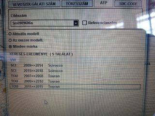 bontott VW TOURAN Jobb hátsó Oldal Ütközés Érzékelő