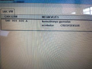 bontott VW TOURAN Jobb hátsó Oldal Ütközés Érzékelő