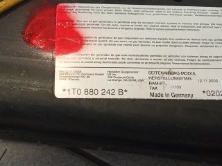 bontott VW TOURAN Jobb Oldallégzsák