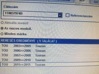 bontott VW TOURAN Jobb Visszapillantó Tükör Kárpit