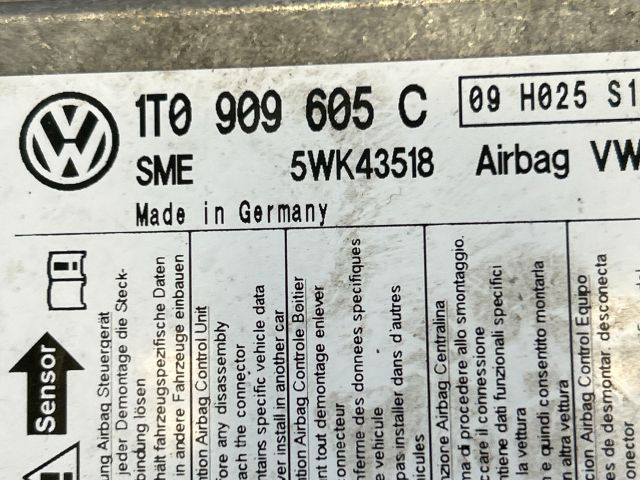 bontott VW TOURAN Légzsák Elektronika