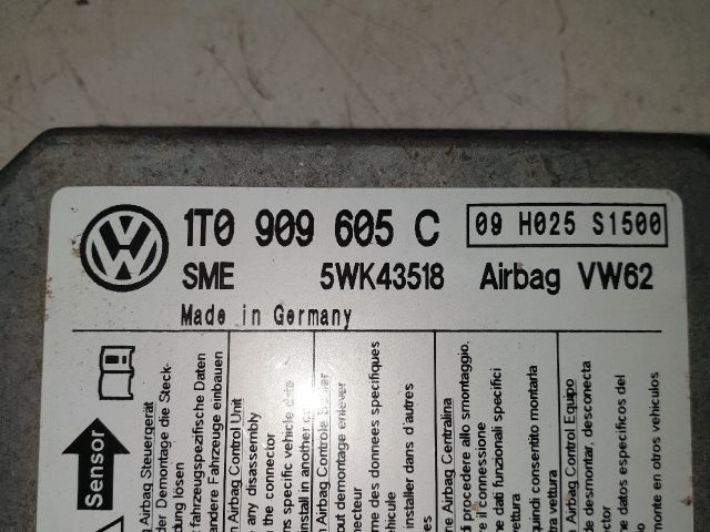 bontott VW TOURAN Légzsák Elektronika