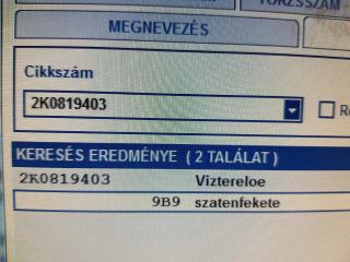 bontott VW TOURAN Szélvédő Alatti Műanyag Elem