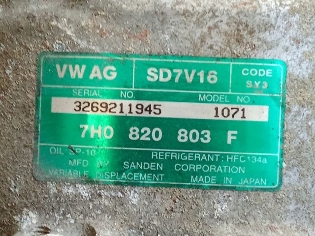 bontott VW TRANSPORTER Klímakompresszor