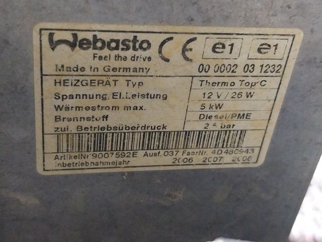 bontott VW TRANSPORTER Állófűtés (Részeivel)