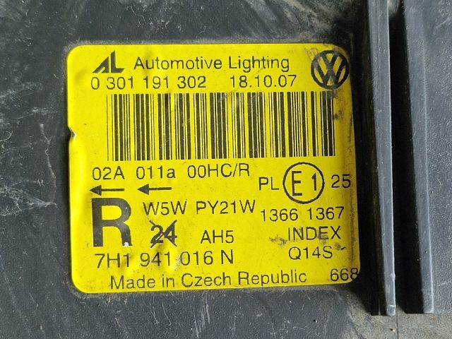 bontott VW TRANSPORTER Jobb Fényszóró