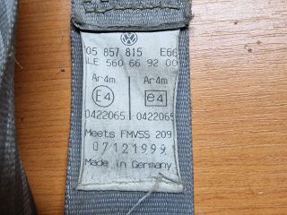 bontott VW TRANSPORTER Jobb hátsó Biztonsági Öv