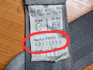 bontott VW TRANSPORTER Jobb hátsó Biztonsági Öv