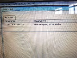 bontott VW UP Motorvezérlő