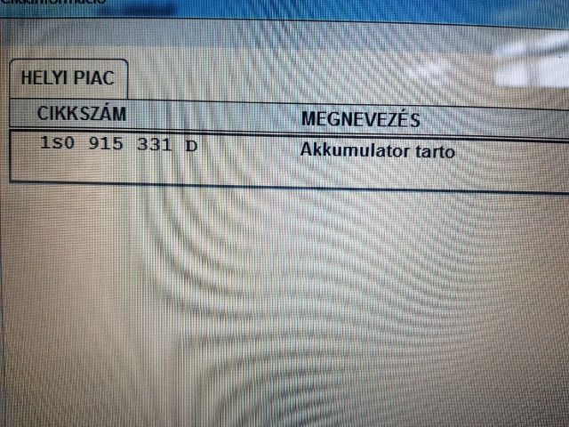 bontott VW UP Akkumulátor Tartó