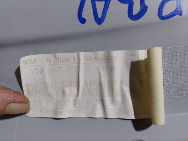 bontott VW UP Bal A Oszlop Burkolat