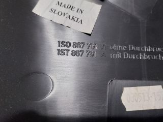 bontott VW UP Bal hátsó Csomagtér Burkolat (Műanyag)