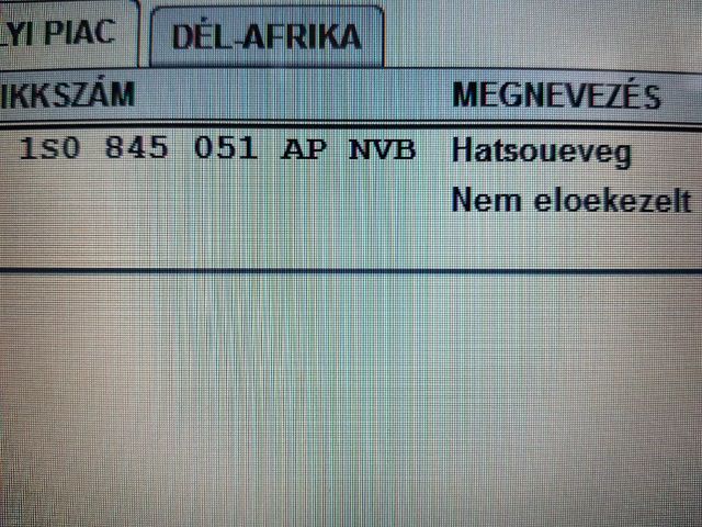 bontott VW UP Csomagtérajtó (Üres lemez)