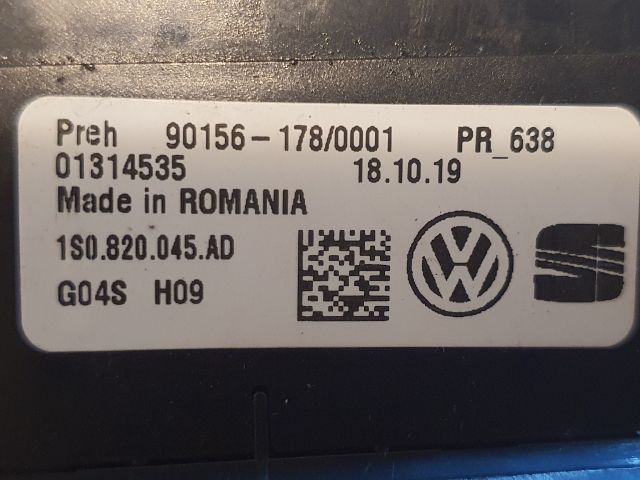 bontott VW UP Fűtéskapcsoló (manuális klímás)